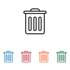Trash can vector icon