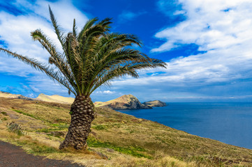 Madeira hiking on Ponta de Sao Lourenco peninsula, Madeira island