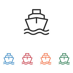 Ship vector icon