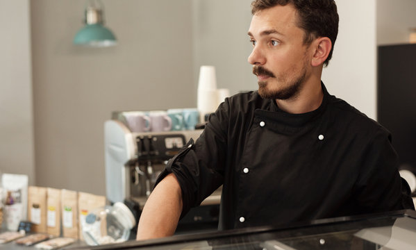 Thoughtful Chef At Work