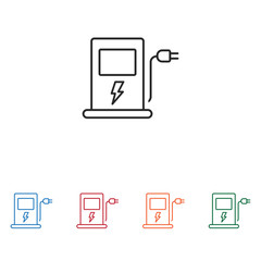 Electric station vector icon
