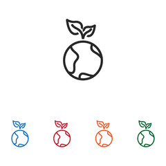 Green earth vector icon