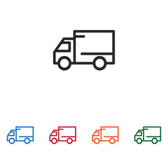 Delivery truck vector icon