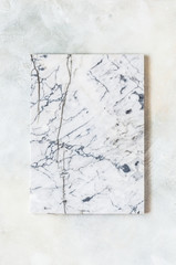 Marble Board on Light Grey Background