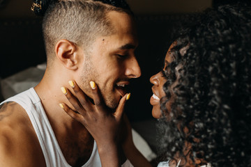 Closeup of Playful Couple