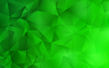 Light Green vector abstract polygonal template.