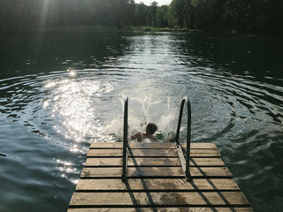 Jumping Into The Water.