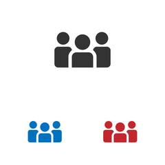 Group icon isolated on white background. Group icon in trendy design style. Group vector icon modern and simple flat symbol for web site, mobile app, UI. Group icon vector illustration, EPS10.