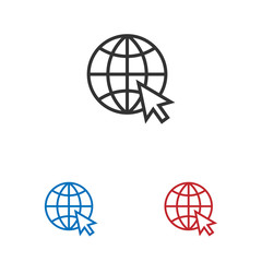 Go to web icon isolated on white background. Go to web icon in trendy design style. Go to web vector icon modern and simple flat symbol for web site, mobile app, UI.