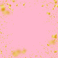 Streamers and confetti. Gold tinsel and foil ribbo