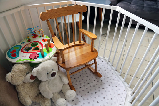 Baby Playpen In Modern Living Room