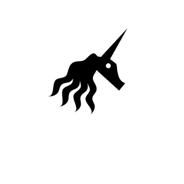 Sign vector beautiful portrait of unicorn