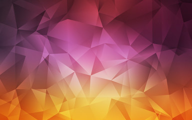 Light Pink, Yellow vector polygon abstract background.