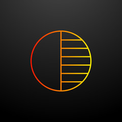 Contrast nolan icon. Elements of image set. Simple icon for websites, web design, mobile app, info graphics