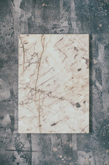 Marble Board on Grey Background