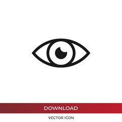 Eye vector icon in modern design style for web site and mobile app