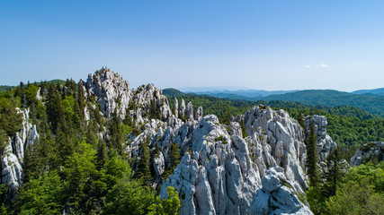 Bijele stijene (White Rocks) is a nature reserve in Croatia famous for its amazing topography. Karst rock formations similar to the stone forest (e.g. Shilin, China) with hundreds of rock pillars.