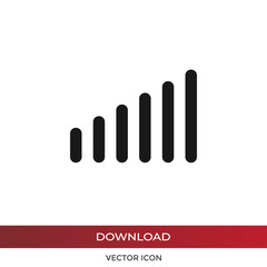 Network signal bar vector icon in modern design style for web site and mobile app