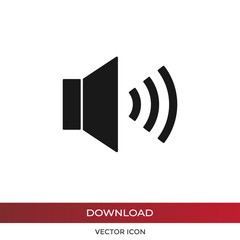Speaker vector icon, volume symbol in modern design style for web site and mobile app