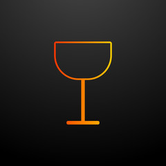 wineglass nolan icon. Elements of kitchen set. Simple icon for websites, web design, mobile app, info graphics