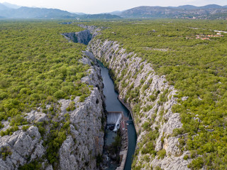 The Cetina River is entrenched into one of the deepest and narrowest canyons in the world. It is...