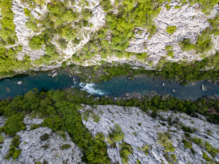 The Cetina River is entrenched into one of the deepest and narrowest canyons in the world. It is positioned in the central Dalmatia, Croatia, close to Omiš.