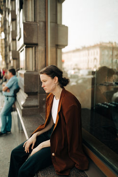 alone  Young Woman On The Street