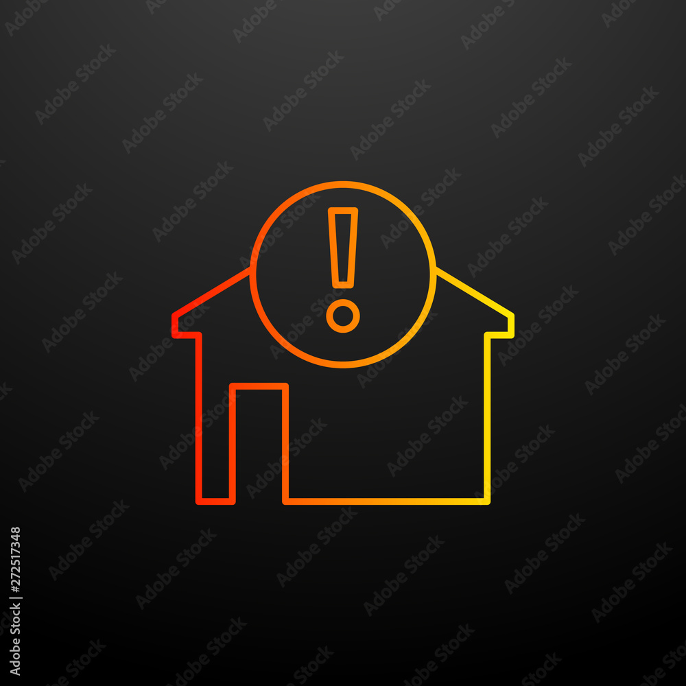 Poster exclamation mark nolan icon. elements of automation set. simple icon for websites, web design, mobil