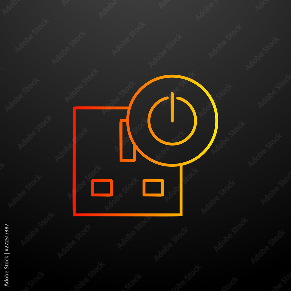 Poster on the socket nolan icon. elements of automation set. simple icon for websites, web design, mobile a