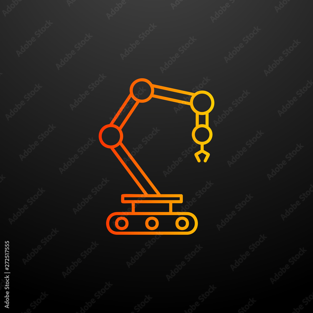 Aufkleber robot in production nolan icon. elements of automation set. simple icon for websites, web design, mo