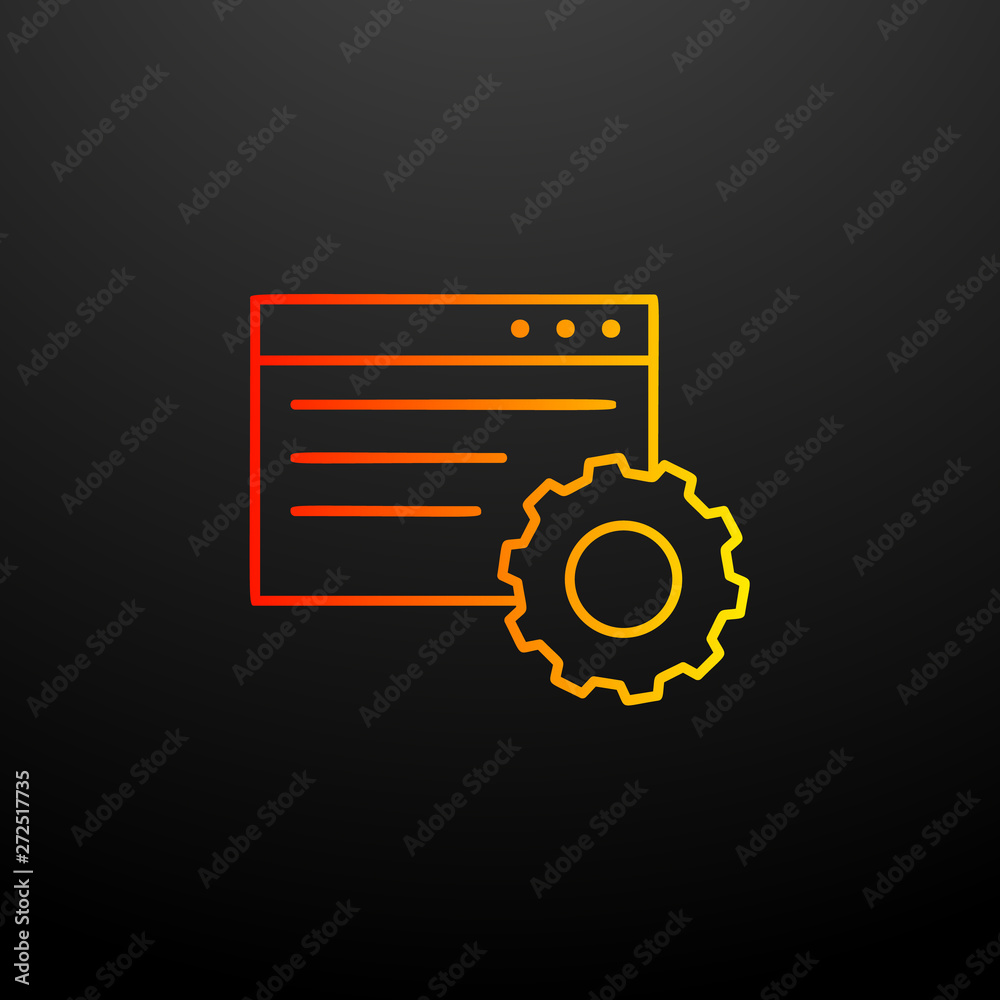 Aufkleber browser setup nolan icon. elements of automation set. simple icon for websites, web design, mobile a
