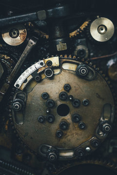 Gears On Old Printing Machine