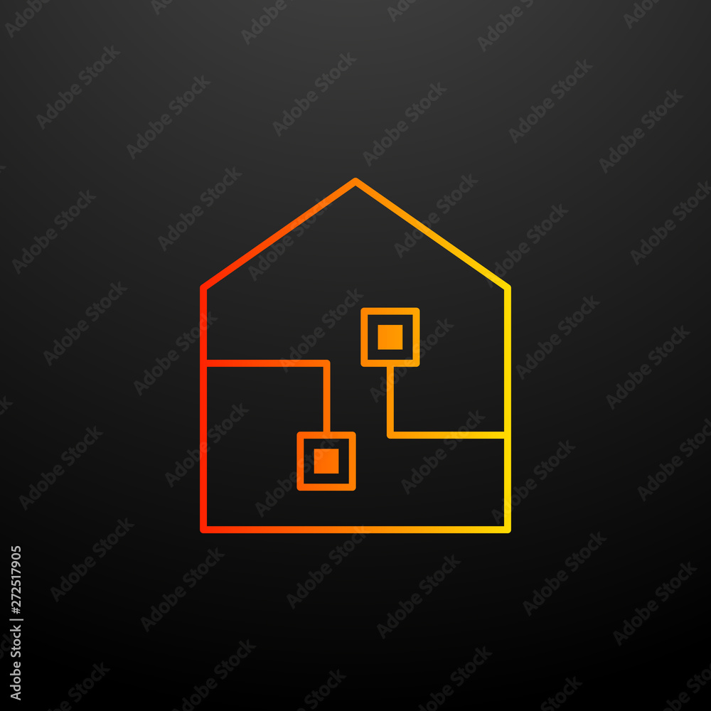 Poster smart house nolan icon. elements of automation set. simple icon for websites, web design, mobile app