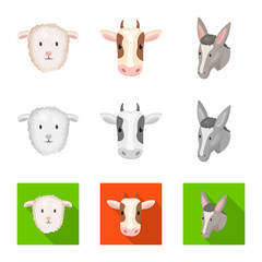 Vector illustration of agriculture and breeding icon. Set of agriculture and organic  stock symbol for web.