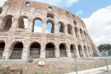 Back Exterior of Colosseum In Rome