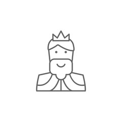 Medieval, king icon. Element of medieval period icon. Thin line icon for website design and development, app development. Premium icon