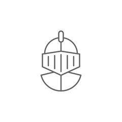 Medieval, helmet icon. Element of medieval period icon. Thin line icon for website design and development, app development. Premium icon