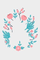 isolated flowers on white grey background 