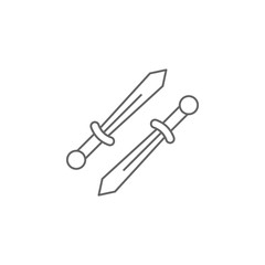 Medieval, sword icon. Element of medieval period icon. Thin line icon for website design and development, app development. Premium icon