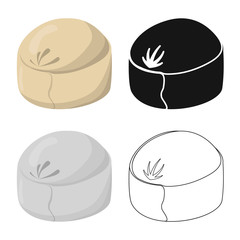 Vector design of pie and breakfast  symbol. Set of pie and tasty  vector icon for stock.