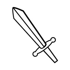 Isolated medieval sword design vector illustration