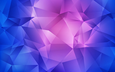 Fototapeta premium Light Blue, Red vector shining triangular background.