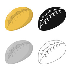 Vector design of gedza and khinkali symbol. Set of gedza and asian  stock vector illustration.