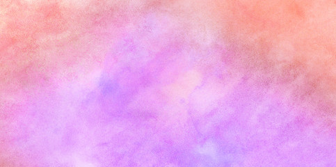 Soft smeared aquarelle painted magenta watercolor canvas for splash design, invitation background, vintage template. Pink color light ink effect shades gradient on textured paper