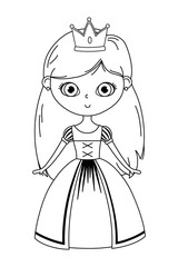 Isolated medieval princess design vector illustration