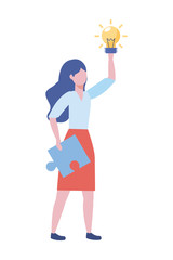 Businesswoman avatar cartoon design vector illustration