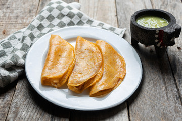 Mexican food: Tasty basket tacos 