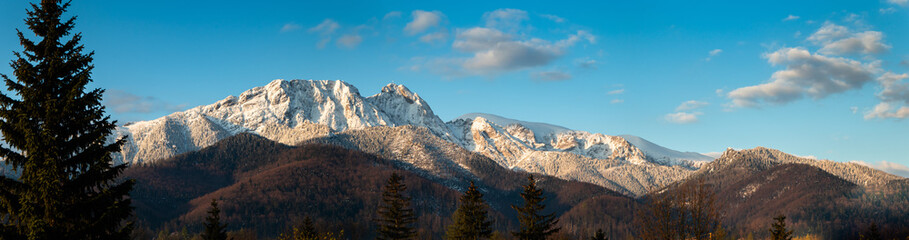 Vysoky Tatra mountains in Zakopane, popular winter tourist centre in Poland