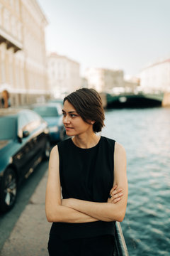 Portrait Of Real Lesbian Young Woman Outdoors