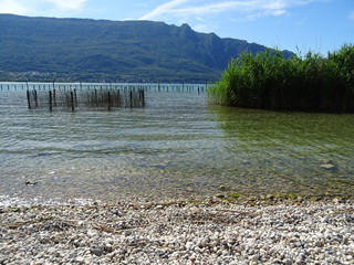Lac du Bourget on a sunny summer day